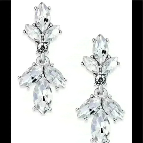 Charter Club Jewelry - Charter Club new Silver Tone Crystal Drop Earrings